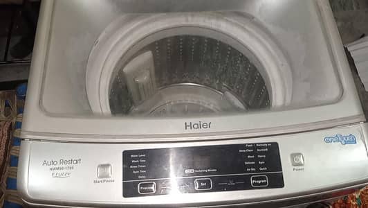 Haier Fully Automatic top loading washing machine lush condition sale