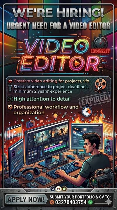 Online Video Editor Hiring – Work From Home