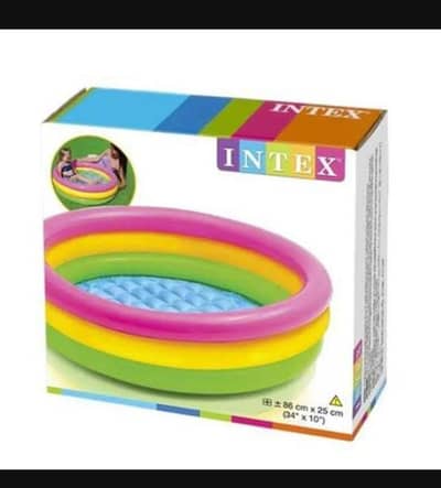 Intex 3 Feet Kids Swimming Pool Pink Green Vinyl
