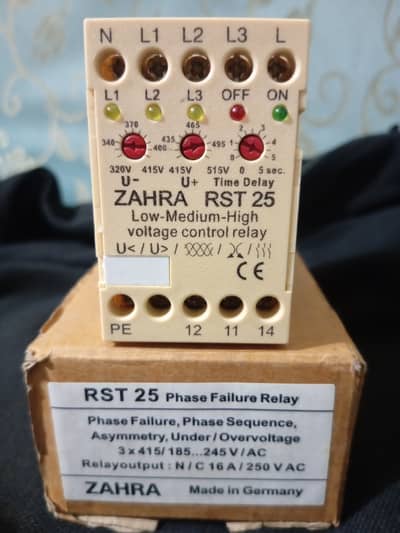 ZAHRA RST 25 Three-Phase Voltage Monitoring Relay | Over/Under Voltag