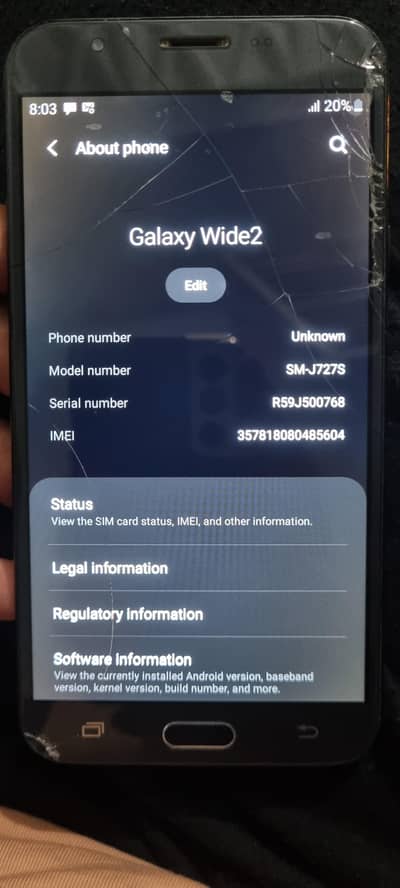 Samsung Mobile Galaxy W