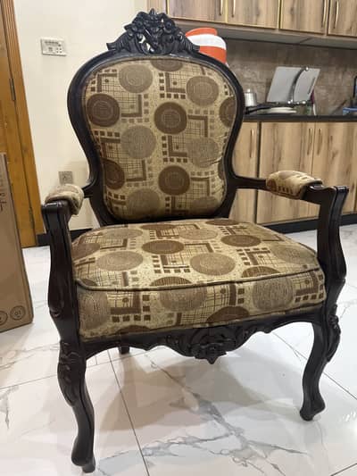 Royal Wooden Sofa Chairs(Pure Sheesham)