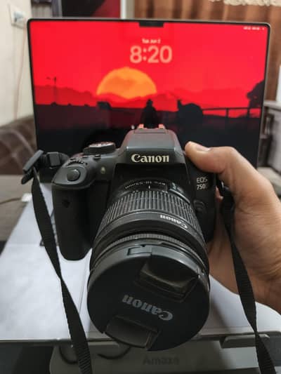Canon 750D DSLR with 2 lenses 50mm STM + 18-55