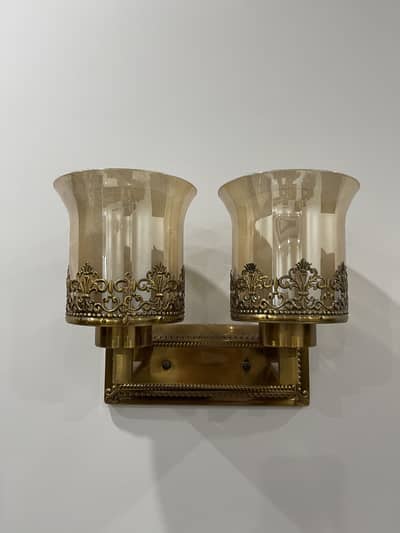 Wall mounted double sconce