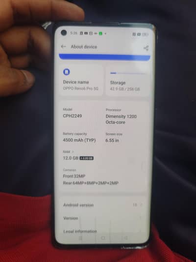 OPPO Reno6 pro 5G