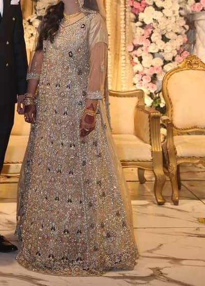 Hand embellished  bridal maxy dress / walima dress/ Engagement dress.