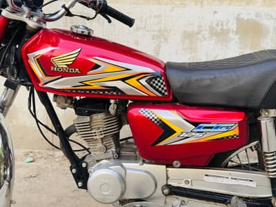 Honda CG 125 2025 Red Hyderabad Number