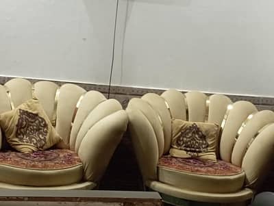 Golden Flower Sofa Set