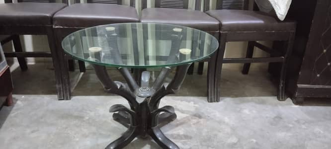 4 seater dining table and 1 small table