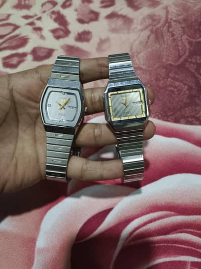 Antique Seiko 5 automatic japanese watches.