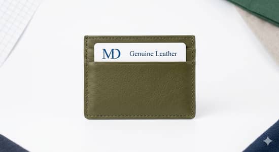 Mini slim card holder leather wallet for men