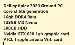 Dell Optiplex 3020 i3 6th gen