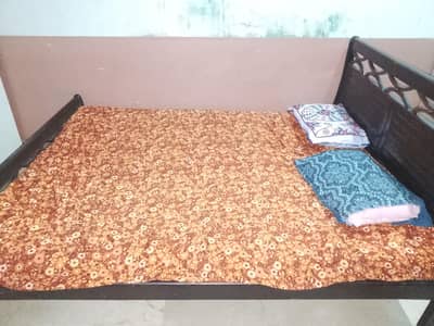 Bed for Sell with Mattress 5 by 6.5 Condition 10/10
