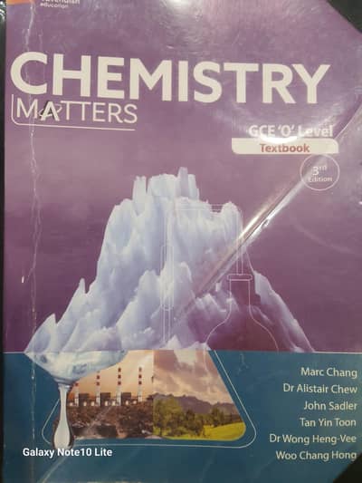 O LEVELS CHEMISTRY BOOK