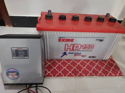 Exide battery HP150 & simtek battery charger