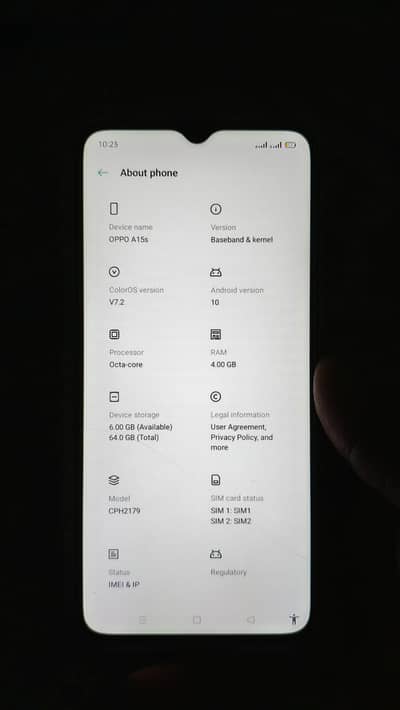 oppo mobile all ok good working condition 10.8