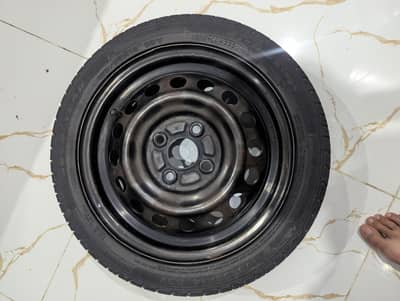155/55/R14 low profile tubeless tyre with rim in very good condition