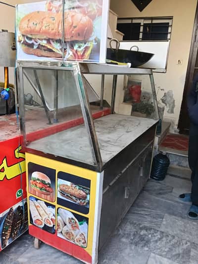 Counter for burgers, shawarma and fast food