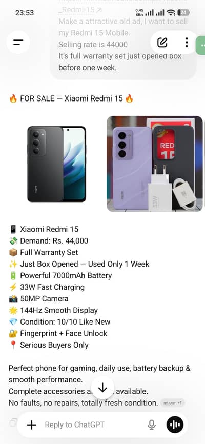Xiaomi Redmi 15