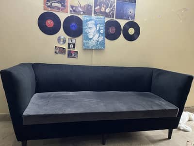 5 SEATER BLACK SOFA SET