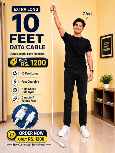 10 feet long dafa cable type c
