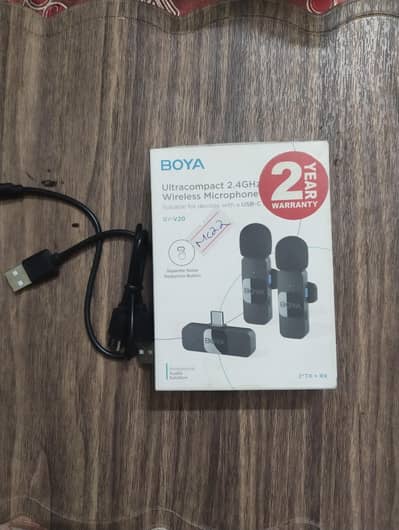 BOYA BY-V20 Dual Wireless Microphone For Android | Like New