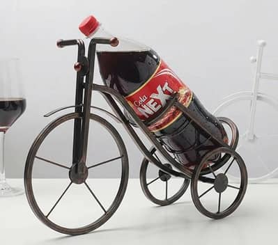 Vintage Tricycle Metal Cold Drink Rack Black