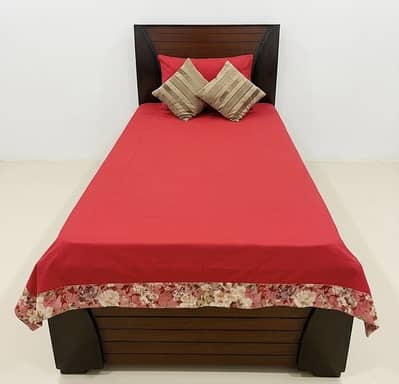 Single Bed + Mattress Set (Solid & Clean) for Quick Sale