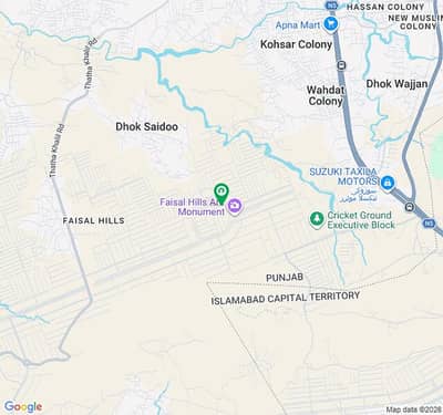 Faisal Hills Block A Good Location 10 Marla Plot For Sale On 60ft Road Near Glow Park