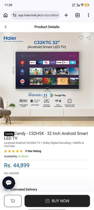 Haier Candy 32" Smart TV