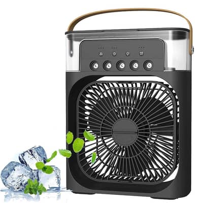 3in 1 Portable Cooling Fan with Mist Spray parcel check before pay