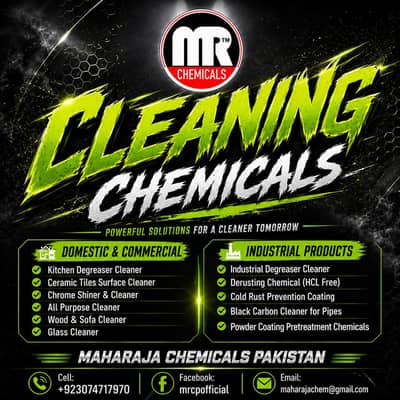 "Cleaning Chemicals/Cleaners for Domestic, Commercial, Industrial Use"