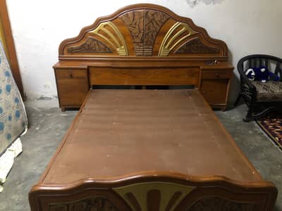 wooden Double Bed - Good Condition