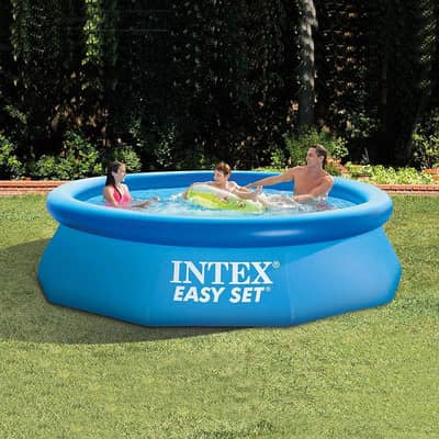 INTEX Easy Set Swimming Pool – 10 Foot Round Pool | 2.5 Foot Depth