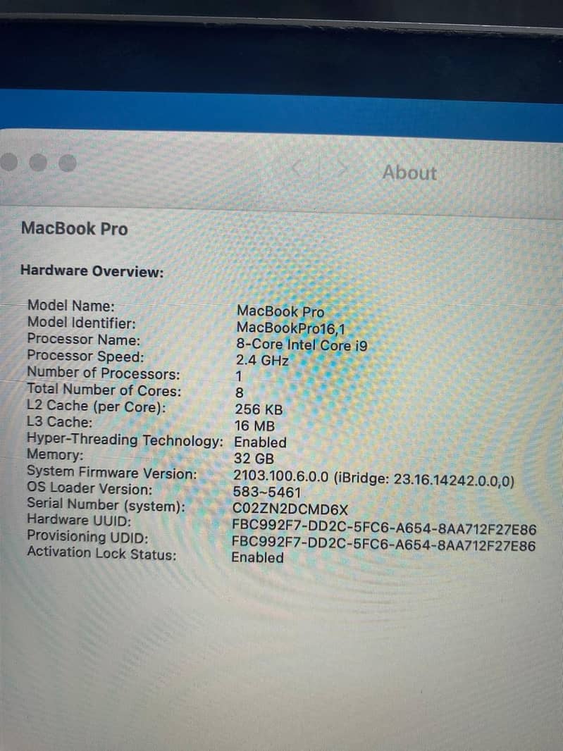Mac Book Pro 9