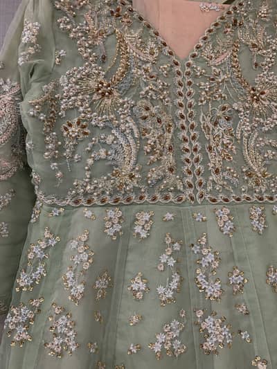 Pista color long maxi with light pink dupaata