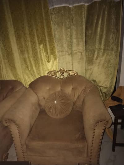 6 seater brown sofa