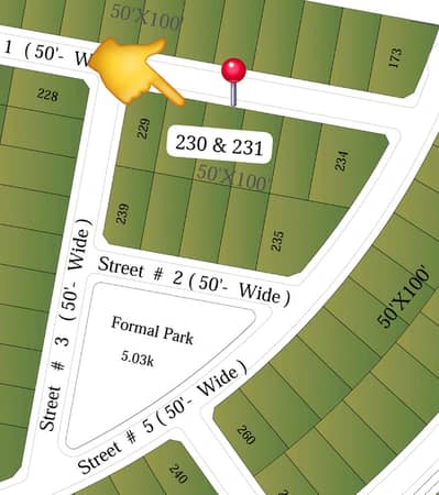 22 Marla Pair Solid Land Near Park