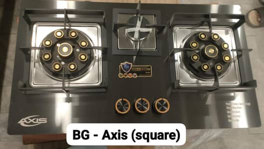3 Burner Gas Hob With Brass Burner 3MM stainless Steel