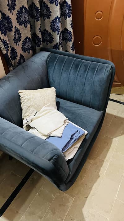 5 seater wooden sofa