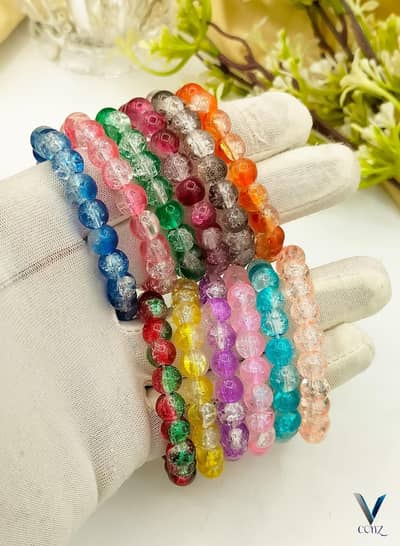 Beautiful crystal beaded stretch bracelets |Unisex