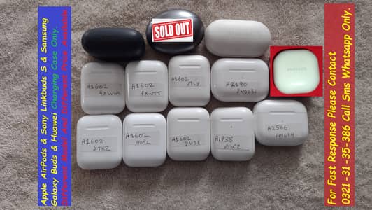 apple airpods sony samsung galaxy buds charging case available