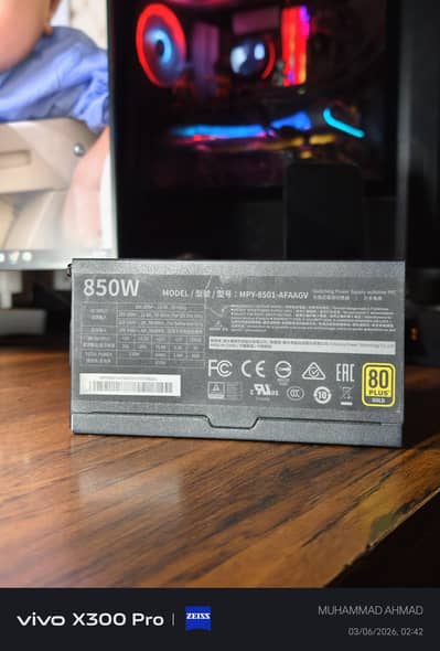 Cooler master 850 Watt GOLD PSU.