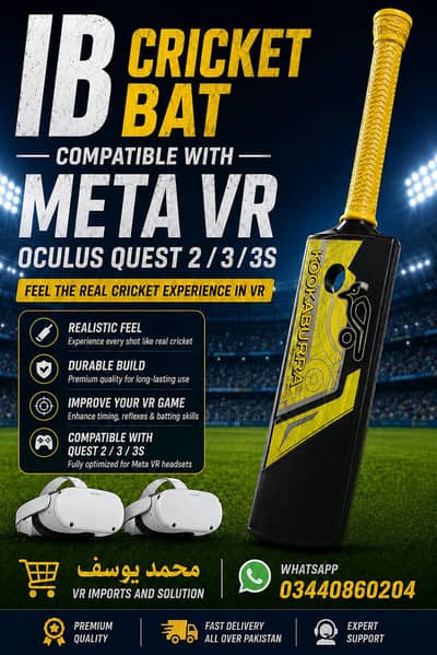 vr cricket accessory for meta quest 2/3/3s oculus vr kit