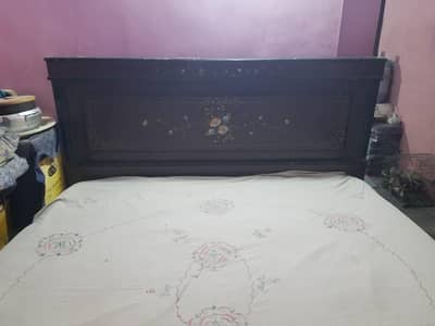 Wooden Bed With Mattress