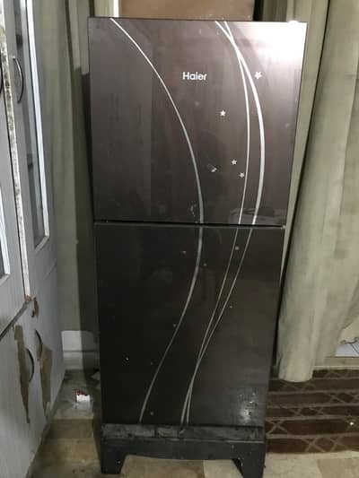 Grey Haier refrigerator