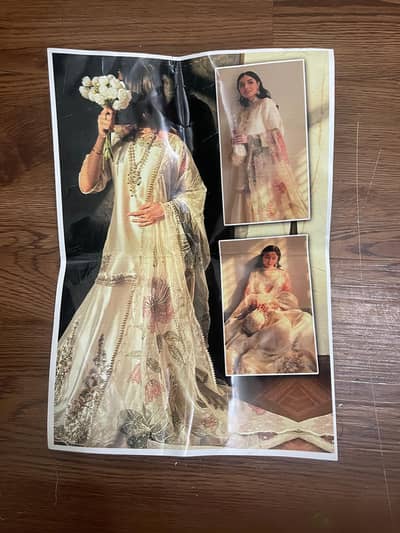Hand embalishment havily embroidered bridal dress for nikkah bride