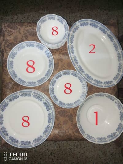 35-Piece Opal glassware Dinner Set