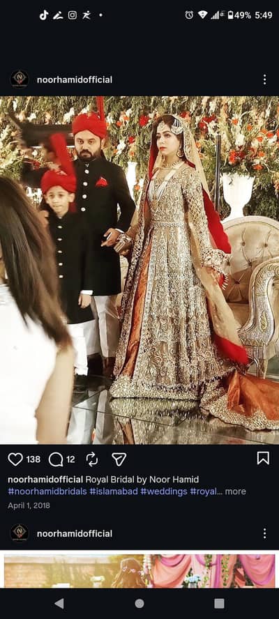 designer Bridal dress size medium  designer name Noor Hamid