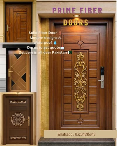Premium Solid Fiber Doors - Lifetime Warranty